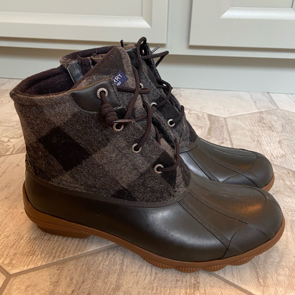 Sperry Plaid Duck Boots